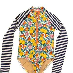 Crewcuts Yellow and Orange Rashguard Swim Top